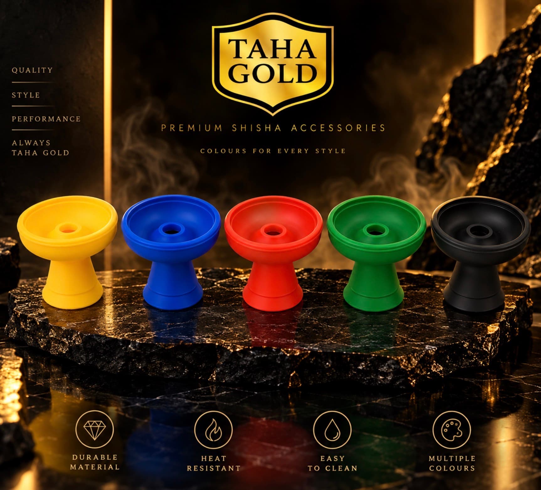 Taha Gold Silicon Bowl