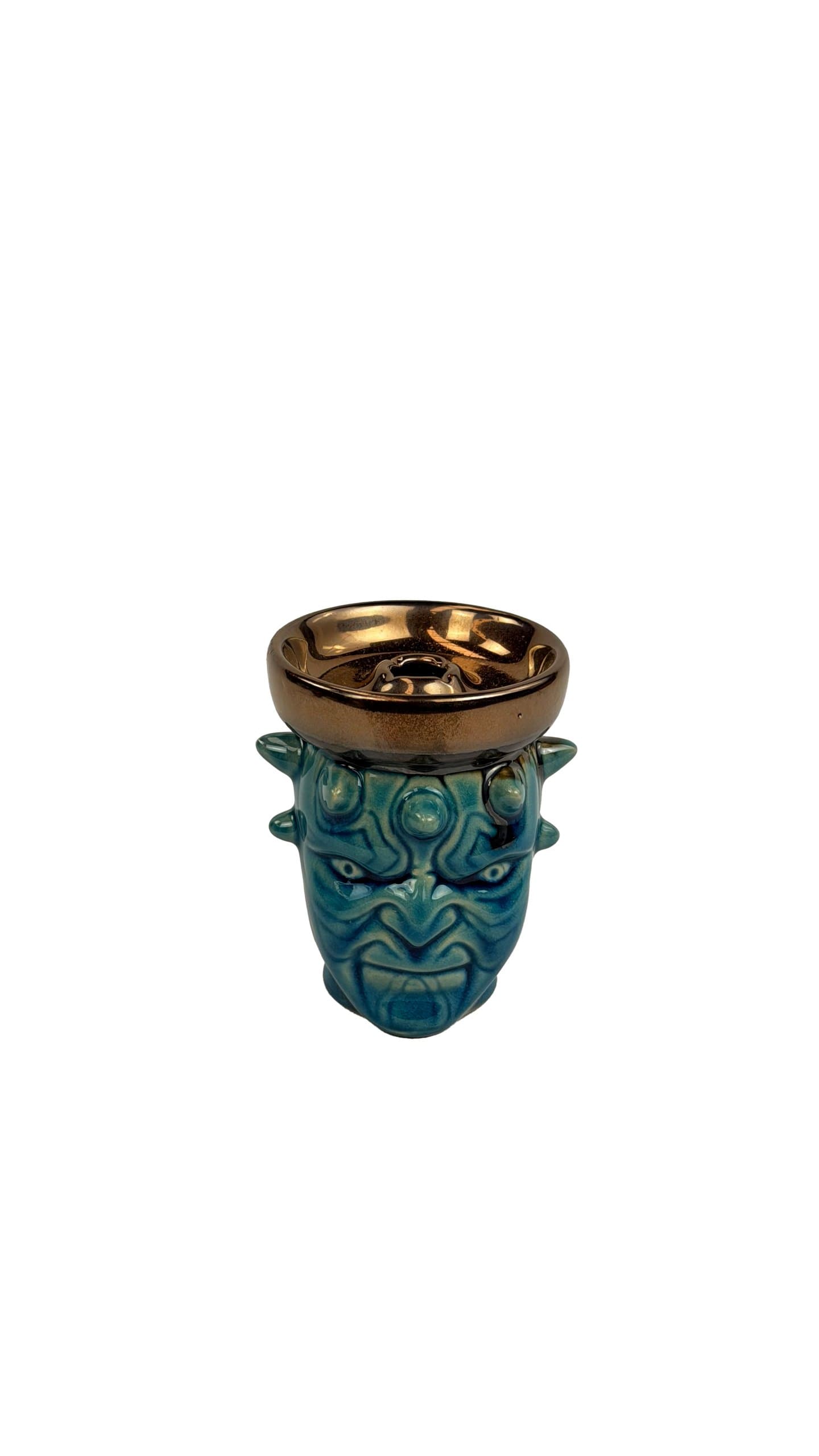 Taha Gold Oni Mask Shisha Bowl
